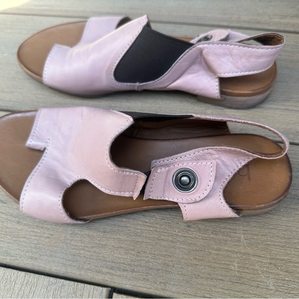 Pink Bueno Leather Sandals In Size 38. - Picture 4 of 6